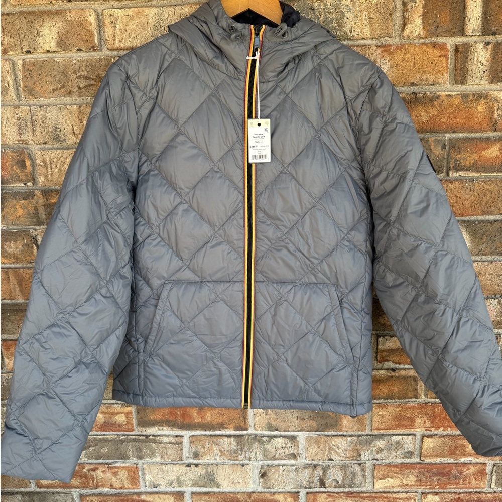 Marine Layer Archive Midweight Quilted Down Jacket Insulated Grey Mens Small